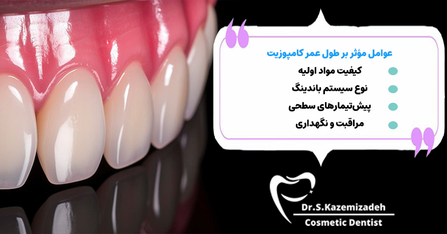 عوامل مؤثر بر طول عمر کامپوزیت دندان | دکتر سپیده کاظمی زاده 